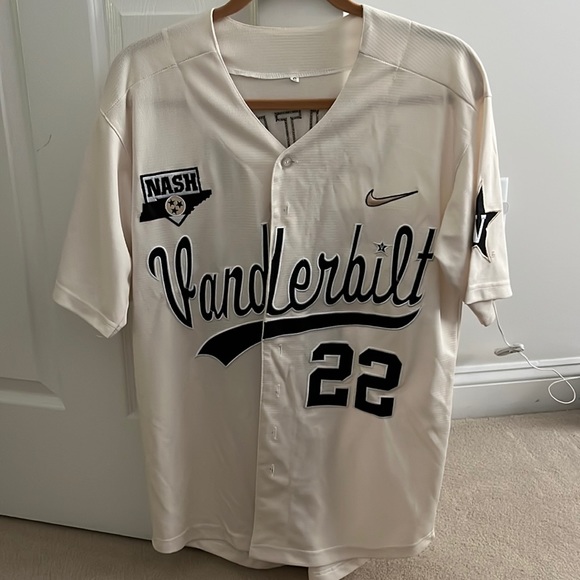 Shirts Mens Jack Leiter Vanderbilt College Baseball Jersey Small Poshmark